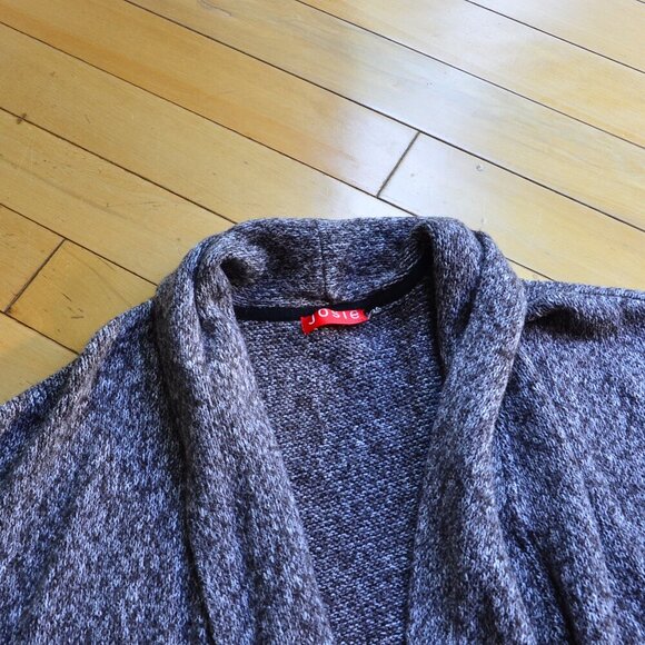 Josie Natori Mohair Blend Open Front Long Cardigan Size L - Picture 2 of 11